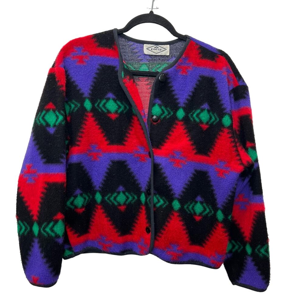 (SALE 5/$25) Vintage 1980s David Wayne Fleece Jacket